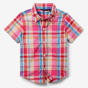 NWT - Colorful Madras Plaid Kids Shirt by Janie and Jack